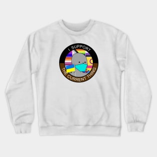 I support the current thing npc meme Crewneck Sweatshirt